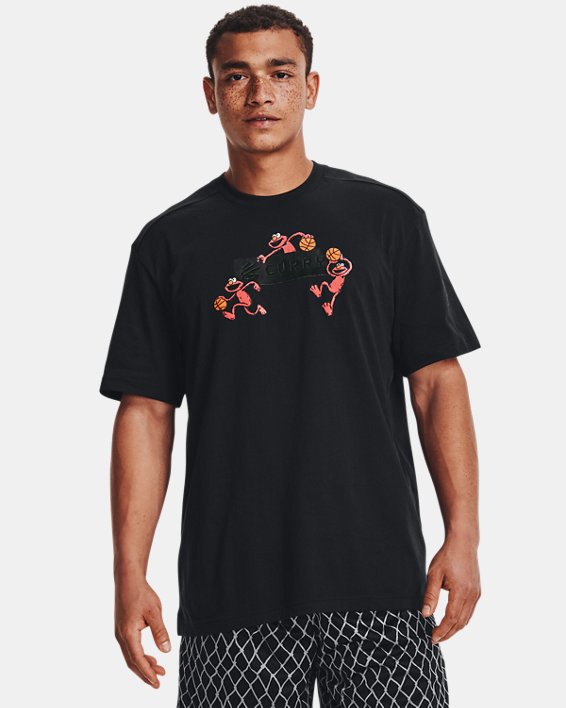 男士Curry Elmo Dribble短袖T恤, Black, pdpMainDesktop image number 2